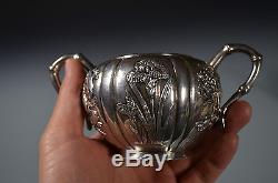 Chinese Export Sterling Silver Tea Set Qing Dynasty Shanghai