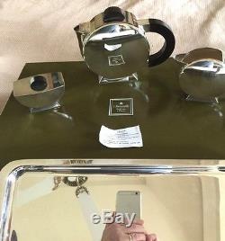 Christofle 4 Pc Silver Plated Tea/Coffee Set designed byChristian Fjerdingstadt