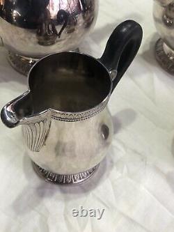 Christofle France Malmaison 4 Piece Silver Plated Tea & Coffee Pot Set