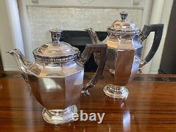 Christofle Gallia Coffee and Tea Service Set Silver Plate 5 Piece