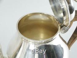 Christofle Gallia Silver Plated 4 Pc Tea Set Tea, Coffee, Creamer & Sugar Bowl