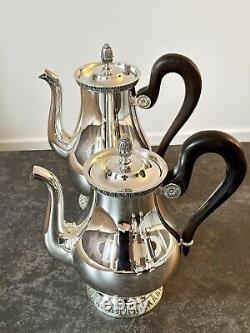 Christofle Malmaison Coffee Tea Set Of 4 Pcs Excellent