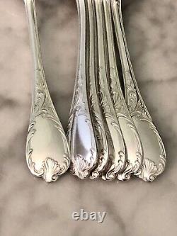 Christofle Marly Silver Plated Tea/coffee Set Of Spoons 6 Pcs