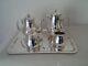 Christofle Silver Plate Bagatelle Tea And Coffee Set With Tray