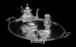 Christofle (cardeilhac) Louis XV French Antique 950 Sterling Silver Tea Set 1890