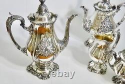 Christopher Wren by Wallace Silverplate Tea Coffee Service Set, 4 pc. Antique