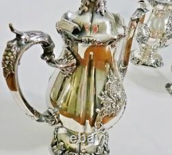 Christopher Wren by Wallace Silverplate Tea Coffee Service Set, 4 pc. Antique