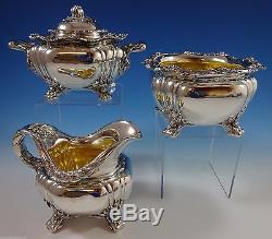 Chrysanthemum by Tiffany and Co Sterling Silver Tea Set 7pc Exceptional (#1092)