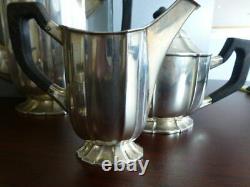Circa 1920 1930 Sterling Silver Tea Set 57.25 ozt