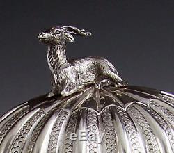 Coin Silver TEA SET Grosjean & Woodward for TIFFANY Figural FOX STAG BEAR