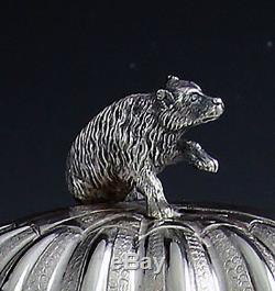Coin Silver TEA SET Grosjean & Woodward for TIFFANY Figural FOX STAG BEAR