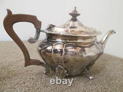 Col Ww Sheffield 3 Pc Silverplate Tea Set Teapot Sugar And Creamer