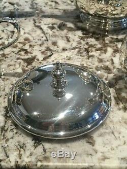 Complete Tiffany & Co Queen Anne 5-pc Museum Quality Sterling Silver Tea Set