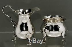Currier & Roby Sterling Tea Set c1920 AMERICAN COLONIAL RE-CREATION