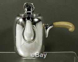 Danish Sterling Tea Set c1945 Hand Wrought Rasmussen