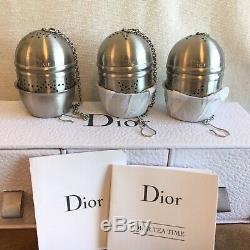 Dior Parfums VIP Gift Set of 3 Tea Infusers (5.5cm H) New in Box Brand New