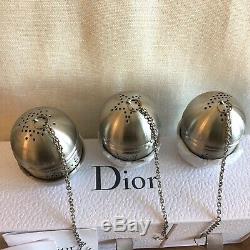Dior Parfums VIP Gift Set of 3 Tea Infusers (5.5cm H) New in Box Brand New