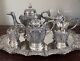 Djokja Togya Silver Tea Set Stamped Nur 800 Delux Yogya Lotus Flower