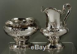 Dominick & Haff Sterling Tea Set 1904 HAND DECORATED