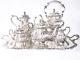 Du Barry Chased Silver Plate Coffee Tea Service Set With Kettle Stand With Tray