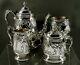 Durham Sterling Silver Tea Set C1950 Hand Decorated