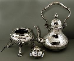 E Schurmann Silver Tea Set c1890 Silversmith to Kaiser Wilhelm