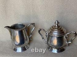 EPNS From India silver plated tea set three piece tea pot milk jug sugar bowl