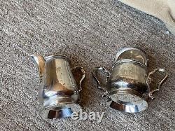 EPNS From India silver plated tea set three piece tea pot milk jug sugar bowl