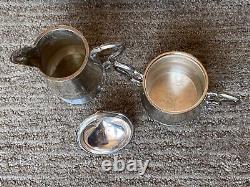 EPNS From India silver plated tea set three piece tea pot milk jug sugar bowl