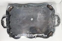 ETON, 5-Piece Large/Heavy Ornate Silverplate Tea Set/Service, VTG 1950's NY USA