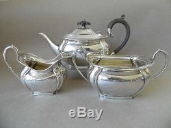 Edwardian sterling silver tea set 1910, John Round