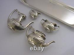 English Solid Sterling Silver Miniature Dolls House Tea Set 1976