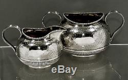 English Sterling Silver Tea Set 1891 Martin & Hall