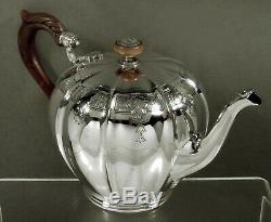 English Sterling Silver Tea Set 1931 QUEEN ANNE