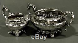English Sterling Silver Tea Set CHARLES FOX 1831
