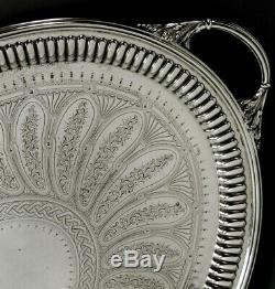 English Sterling Silver Tea Set Tray 1895 William Hutton