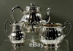English Sterling Tea Set 1853 Royal Silversmiths