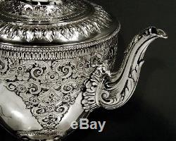 English Sterling Tea Set 1876 MARTIN & HALL PERSIAN TASTE