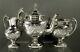 English Sterling Tea Set 1877 Neoclassical Hand Decorated