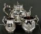 English Sterling Tea Set 1881 Henry William Curry Winged Maiden