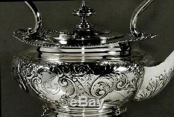 English Sterling Tea Set 1902 CLASSICAL 64 OUNCES