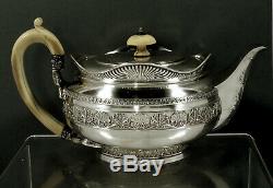 English Sterling Tea Set 1902 Manner Paul Storr 70 Oz