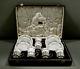 English Sterling Tea Set 1918 Wm. Hutton Minton Cups & Saucers In Case
