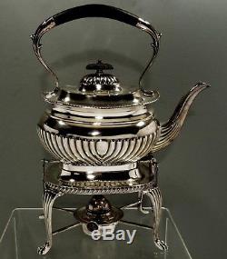 English Sterling Tea Set KETTLE & STAND 1921 EDW. VINERS, SHEFFIELD