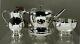 English Sterling Tea Set Peter Guille, 1950 Queen Anne