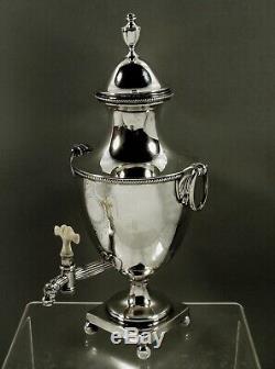 English Sterling Tea Set Tea Urn 1816 Lion Spout