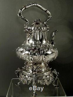 Eoff & Shepard Silver Tea Set Kettle & Stand c1855 Chinese
