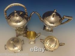 Etruscan by Gorham Sterling Silver Tea Set with Kettle 5pc (#0368)
