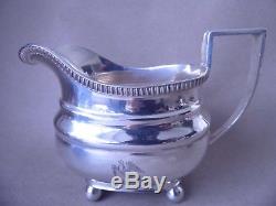 Excellent Beautiful Large 1,146 Grams Sterling Silver Crest Tea Set Service 1931