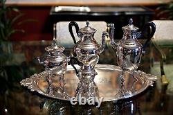 Exceptional Christofle Sterling Silver Napoleon Style Coffee & Tea Set